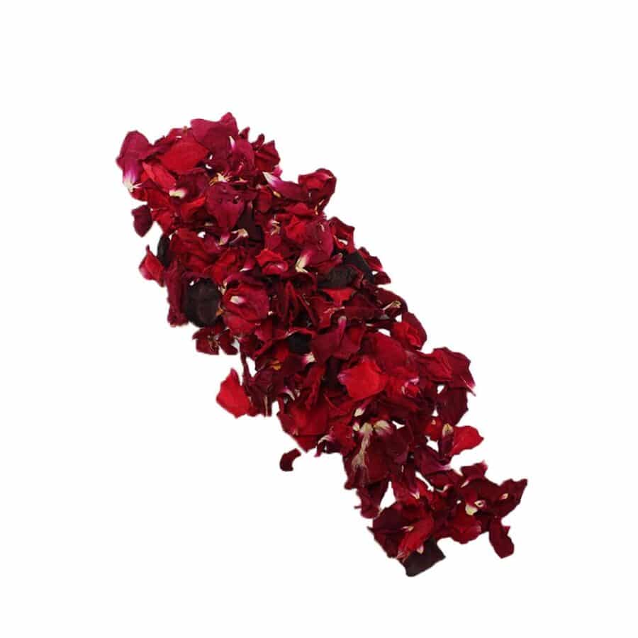 dried red rose edible flower petals