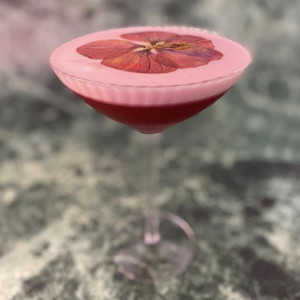 Hibiscus & Rose Sour Cocktail by Lucky Pineapple