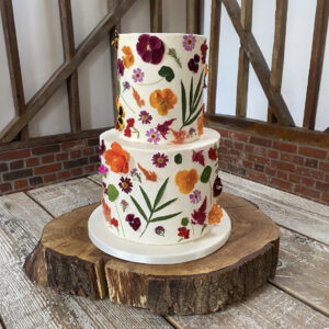 Fresh Edible Flower Cake